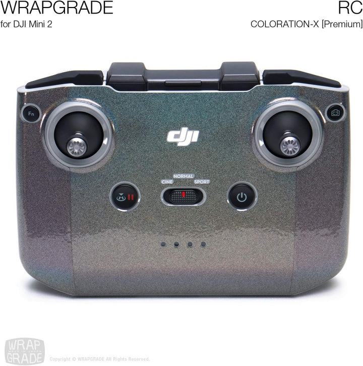Wrapgrade Skin Sticker Set Kompatibel mit DJI Mini 2 | Fernbedienung (COLORATION-X), Coloration-x