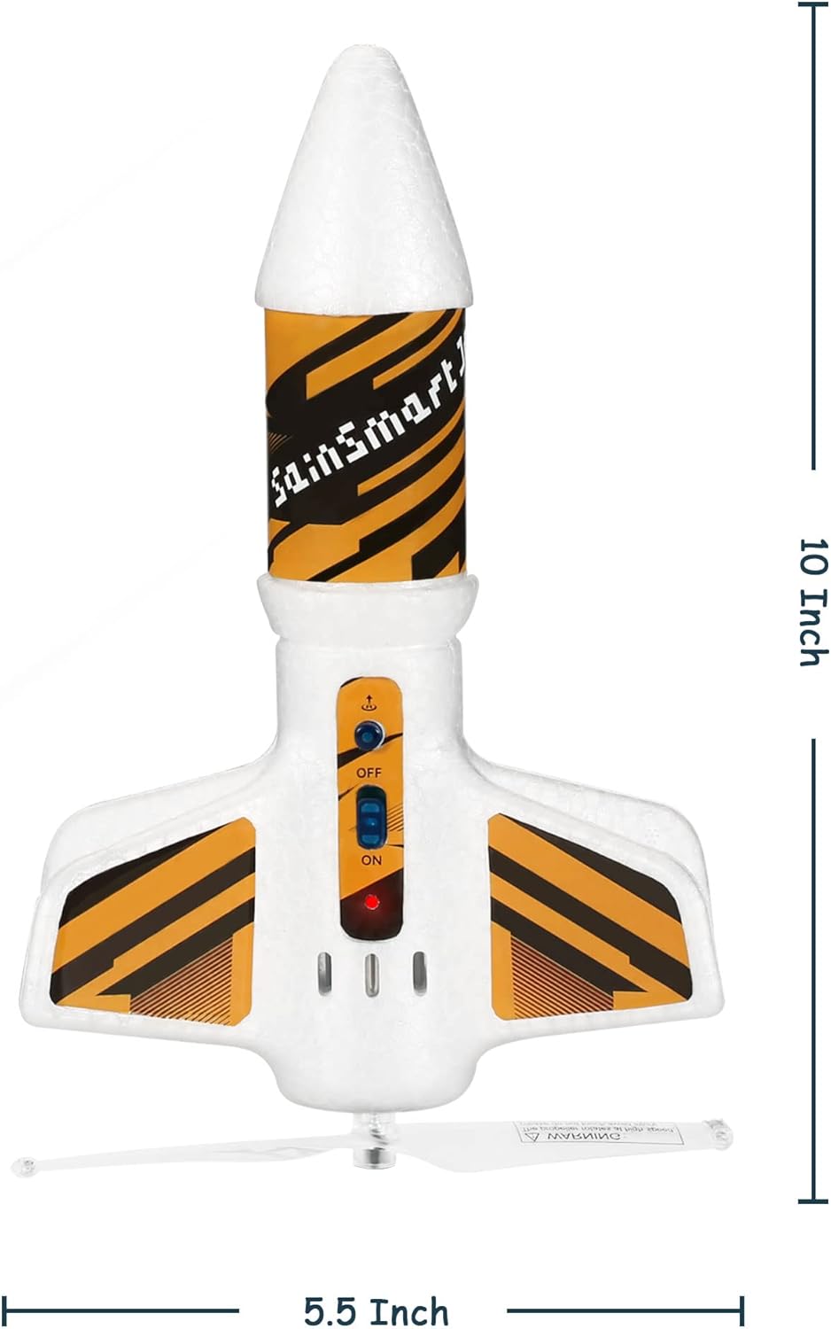 SainSmart Jr. Rakete Spielzeug – Motorisierte Rakete mit Fallschirm, Start bis zu 61 Meter, Outdoor-