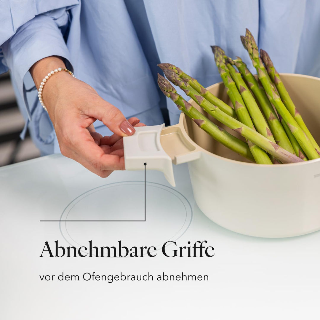 FLORINA Nube Aluminium-Topf | 24 cm | 5,8 l | Induktionsgeeignet | Kratzfeste Keramikbeschichtung |