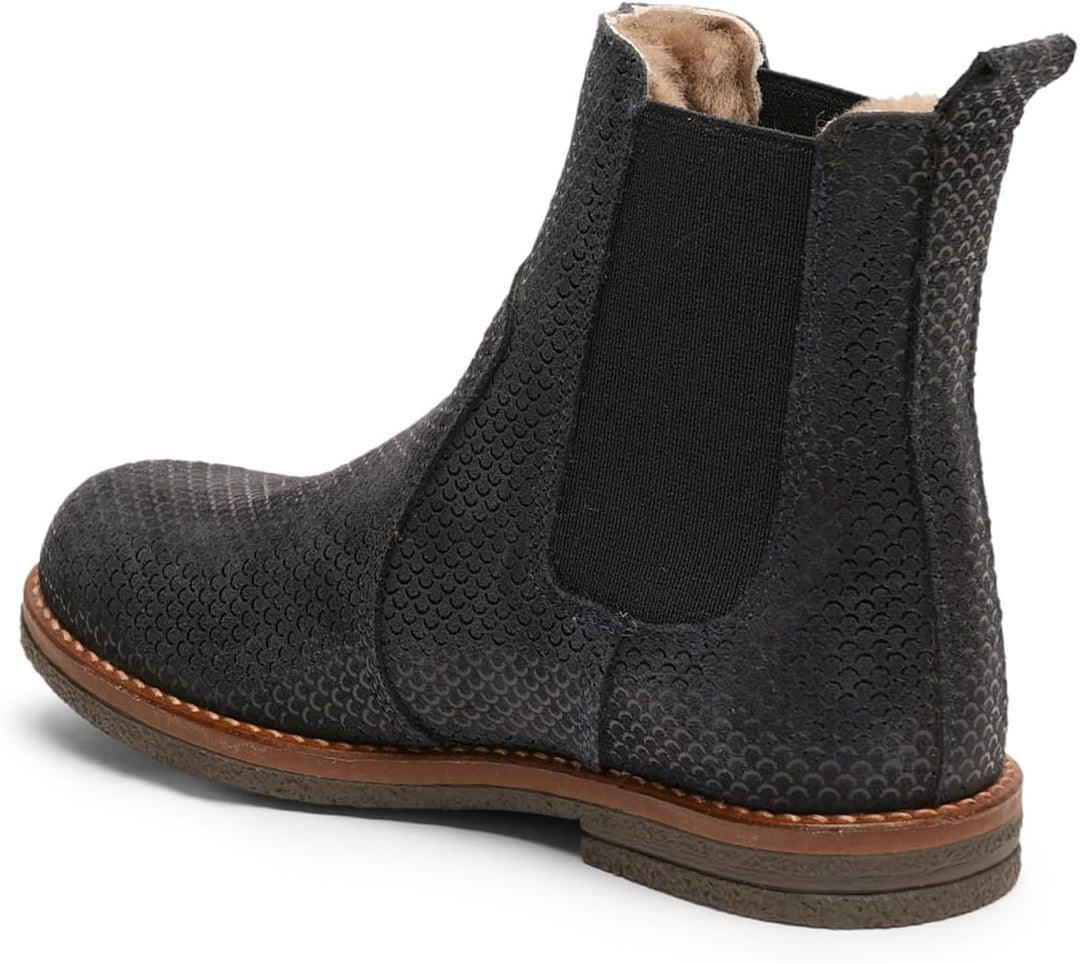 Bisgaard Kinder Chelsea Boots/Winterstiefeletten NEO Lamb Rot Rauleder 29 EU Blueberry, 29 EU Bluebe