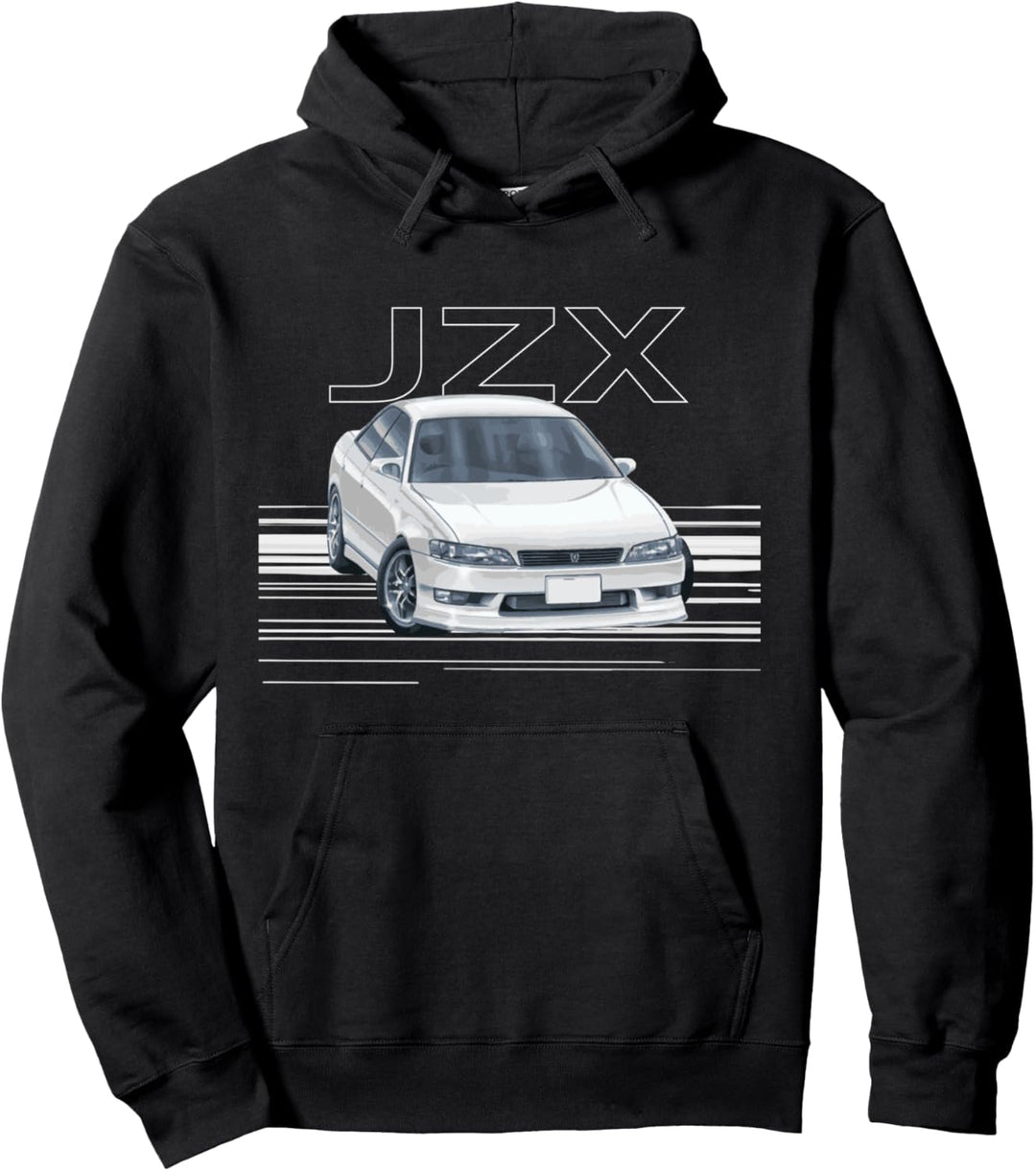 JDM Auto JZX100 in Drift Power Slide 1JZ Chaser Turbo Limousine Pullover Hoodie