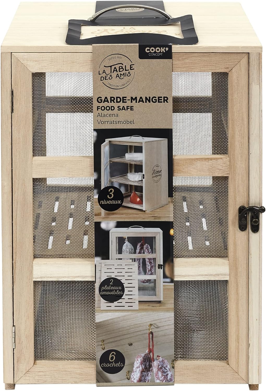 Cook Concept KA4717 Vorratsschrank, für Aufbewahrung, sonstiges Zubehör, Paulownia, 28,2 x 24 x 39 c