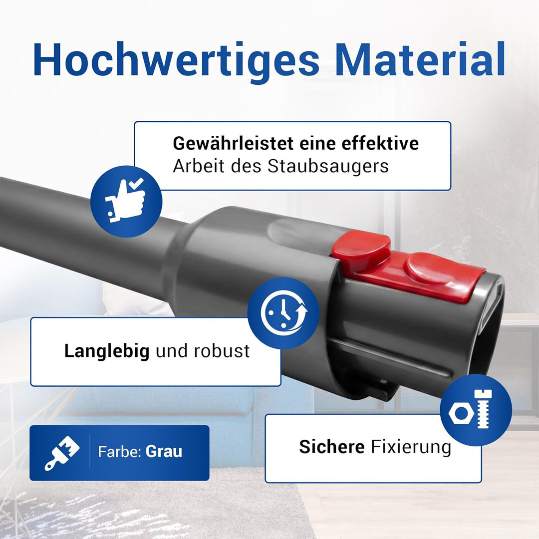 VIOKS Grau Saugrohr Staubsauger Ersatz für Dysоn 971518-12 | Verlängerungsrohr Stab, für Dysоn V12 S