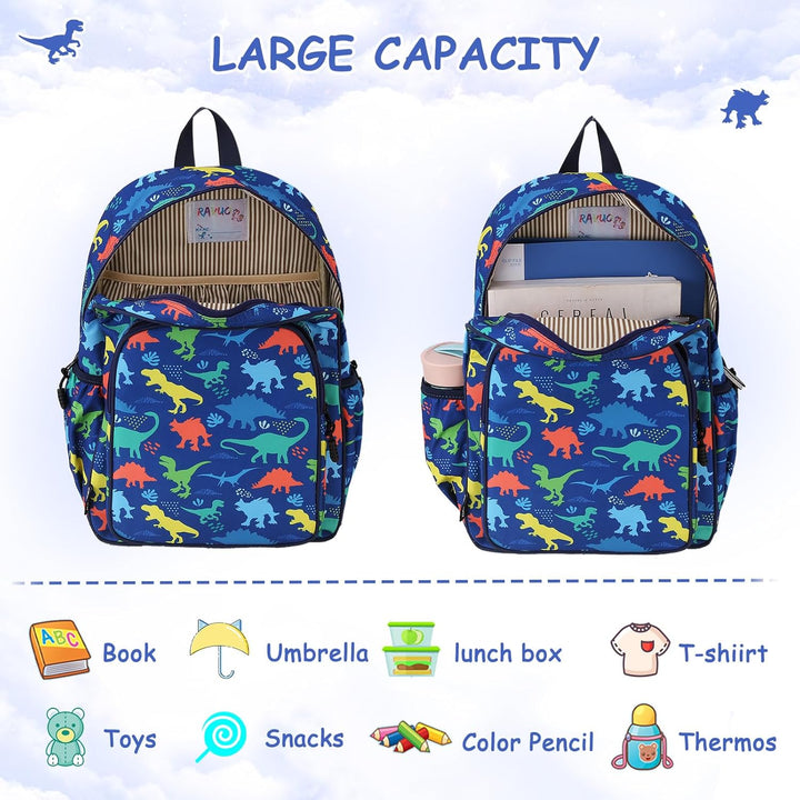 RAVUO Kinderrucksack Jungen,Niedlich Kinder Rucksack Schulrucksack für 6-9 Jahre Vorschulrucksack Ki
