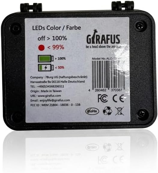 Girafus Knopfzellen Ladegerät für LIR-2032/2016 / 2025 Akkus USB Batterieladegerät Inklusive 4X LiR2
