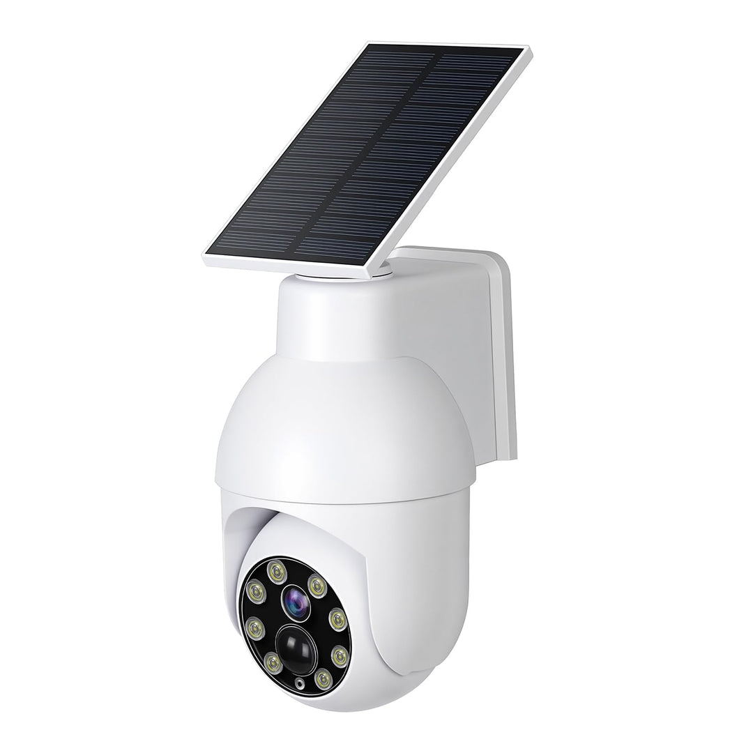 ERWEY Solar Dummy Kamera mit Sensorleuchte und Blinkendes rotes Licht, CCTV Fake Überwachungskameras