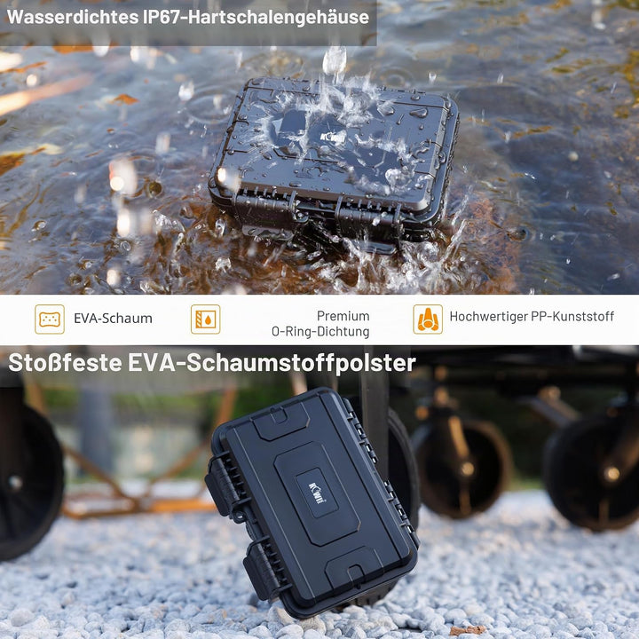 24 Slots CR2 CR123 CR123A Lithium Batterie Organisationskoffer IP67 Wasserdichter Hartschalenkoffer