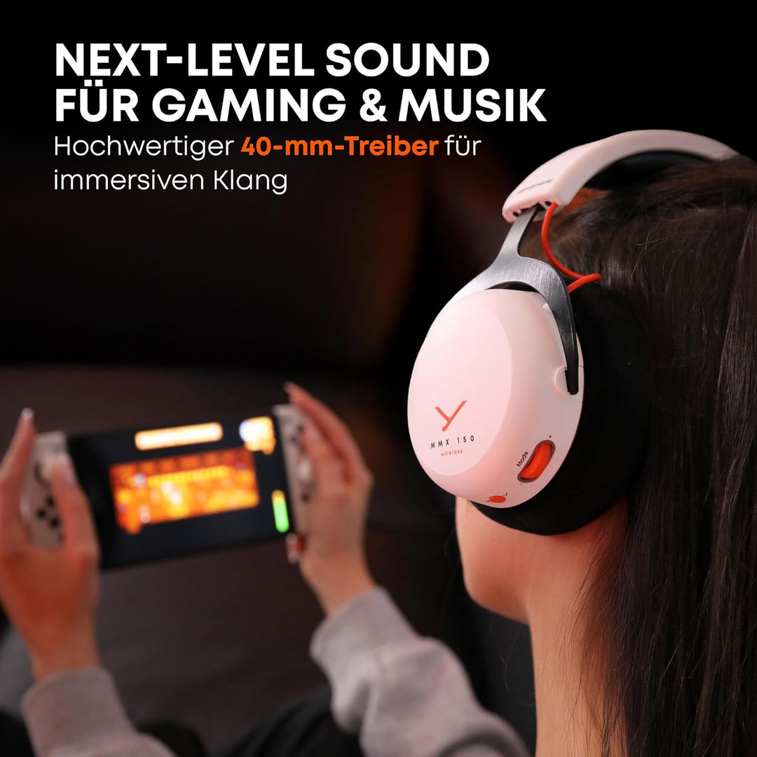 beyerdynamic MMX 150 Wireless - Kabelloses Gaming-Headset in schwarz mit Klangpersonalisierung und V