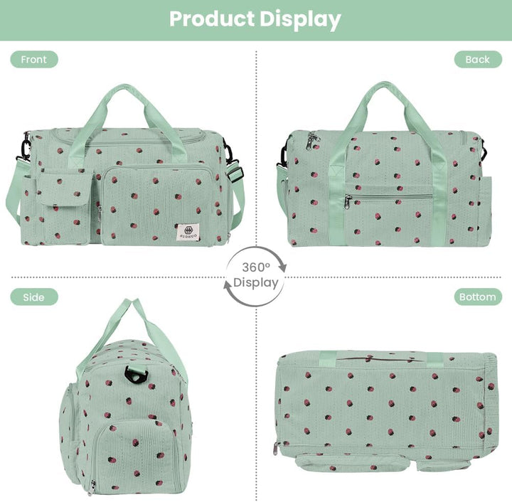 Sporttasche Damen, Sporttasche Kinder, Faltbare Reisetasche Weekender mit Schuhfach und Nassfach, Re