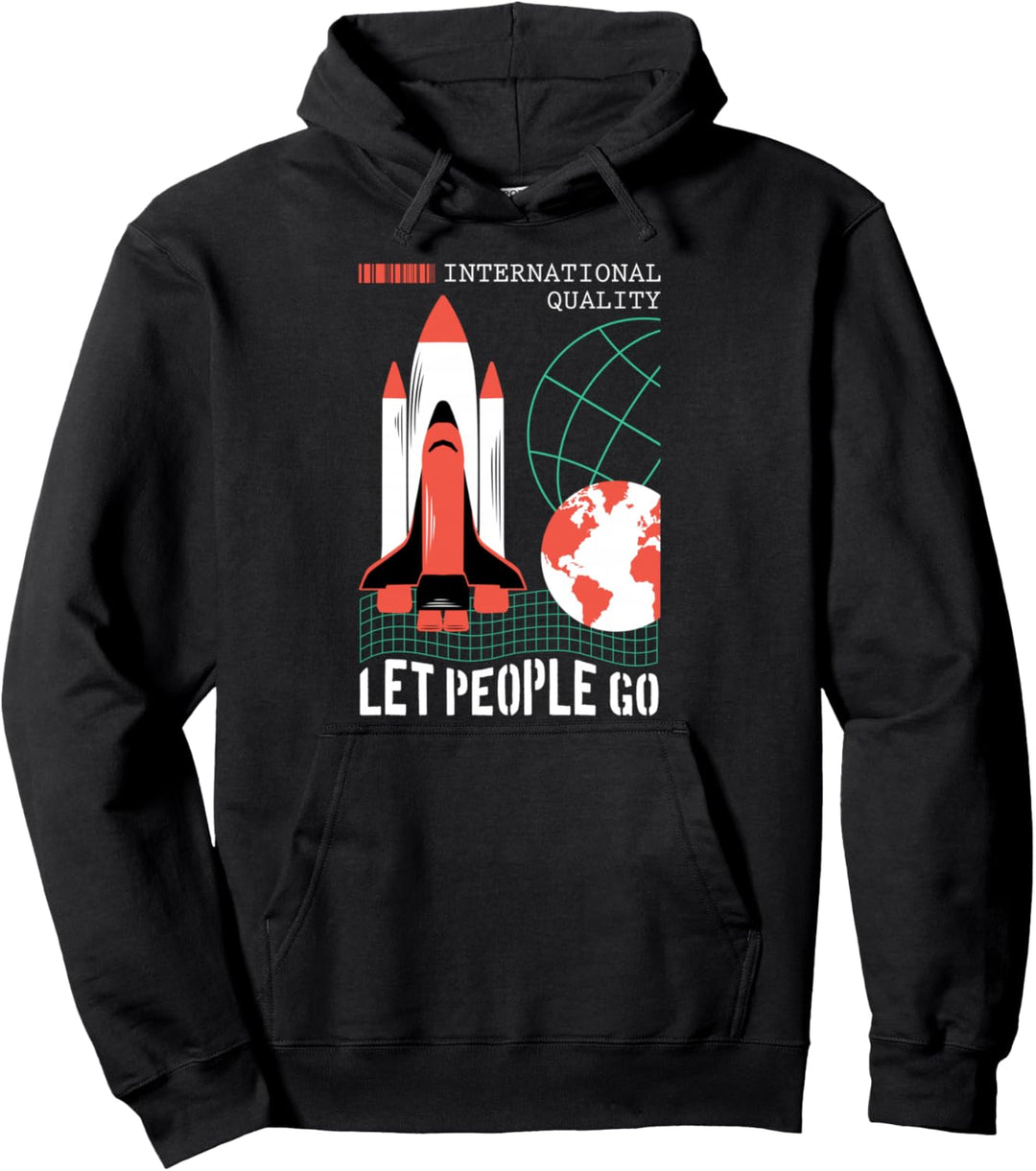 Let People Go Rocket - Sad Aesthetic Edgy Streetwear Pullover Hoodie