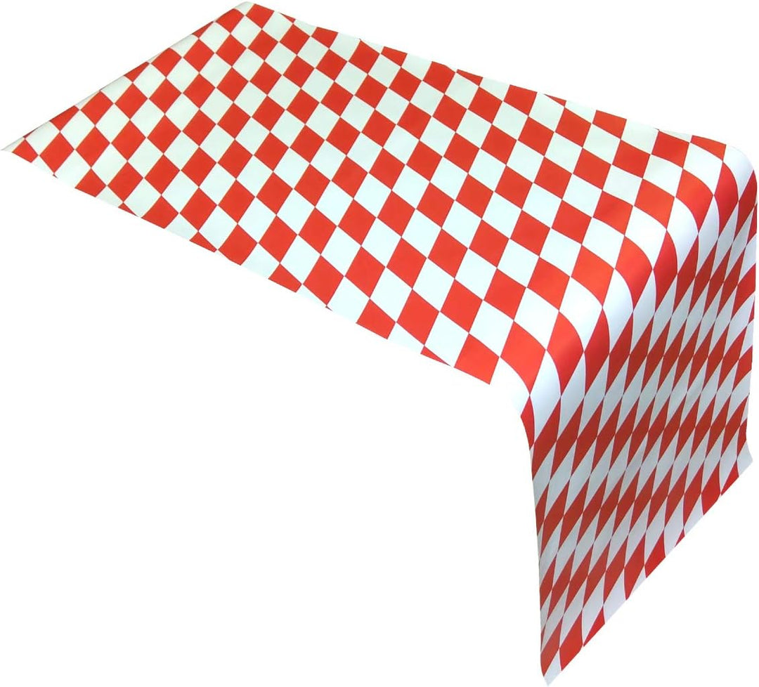 Papier Tischläufer 50m x 0,40m Raute rot-weiss Raute Rot-weiss 40 x 5000 cm (Rechteckig), Raute Rot-