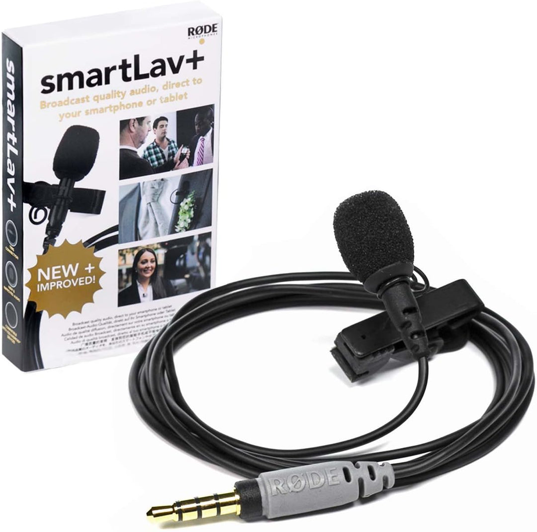 Rode Smartlav+ Lavalier-Mikrofon + SC3 TRS-TRRS Adapter für Kameras und Audiorecorder