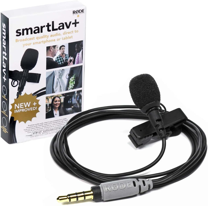 Rode Smartlav+ Lavalier-Mikrofon + SC3 TRS-TRRS Adapter für Kameras und Audiorecorder