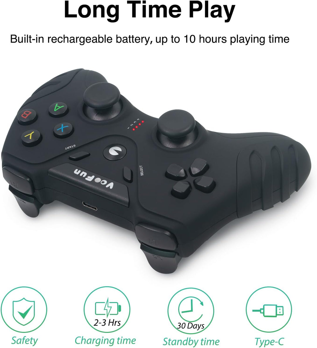 VooFun PC Controller, Wireless PS3 Controller PC Gamepad mit Dual-Vibration, Gaming Controller für P