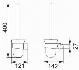 Keuco 01864014000 Toilettenbürste mit Griff verchromt ohne Halter