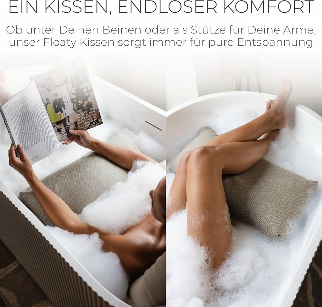 BADESOFA® Fusskissen | Premium-Qualität | Badewannen-Kissen für bequemes Baden | Made in EU | Badewa