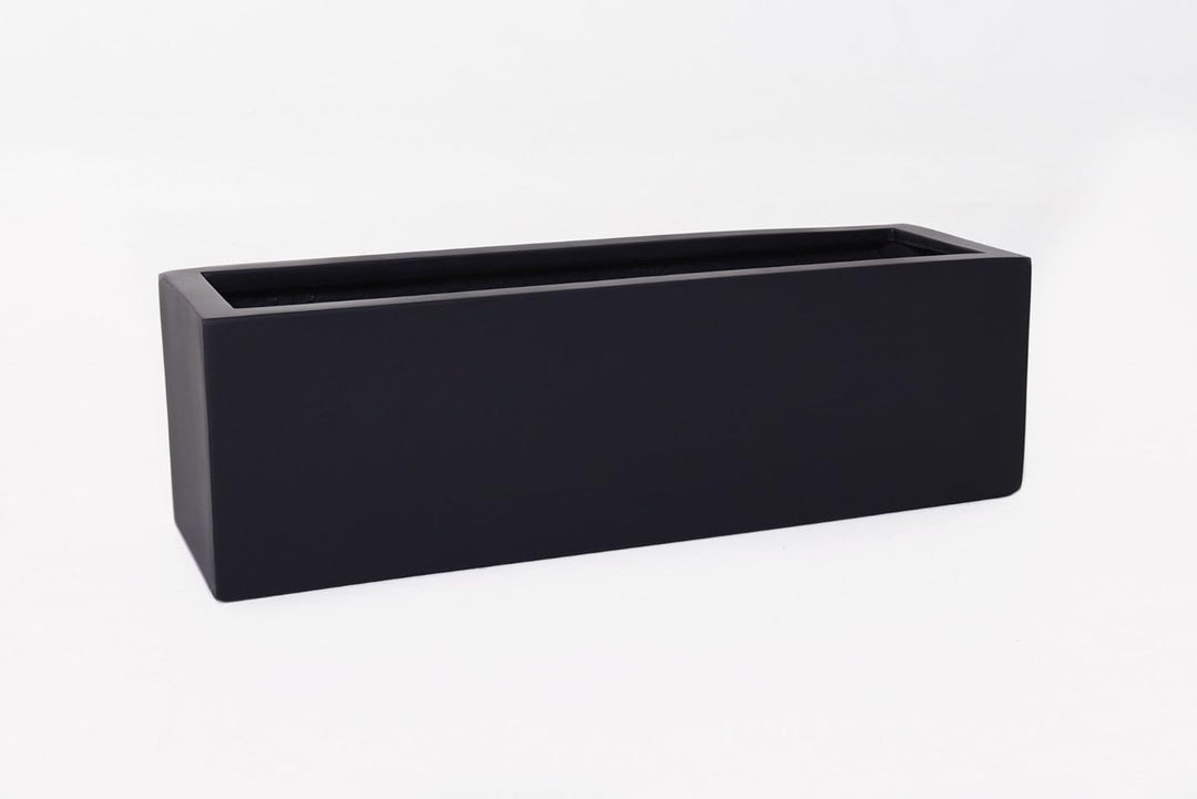 VIVANNO Blumenkasten Balkonkasten Pflanzkasten Fiberglas FLOBO anthrazit - 15x60x17 cm 15x60x17 Anth