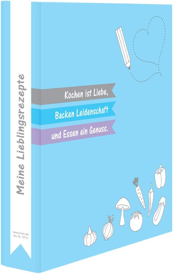 PRICARO Rezeptordner mit Rezeptblock "Allerlei", A5
