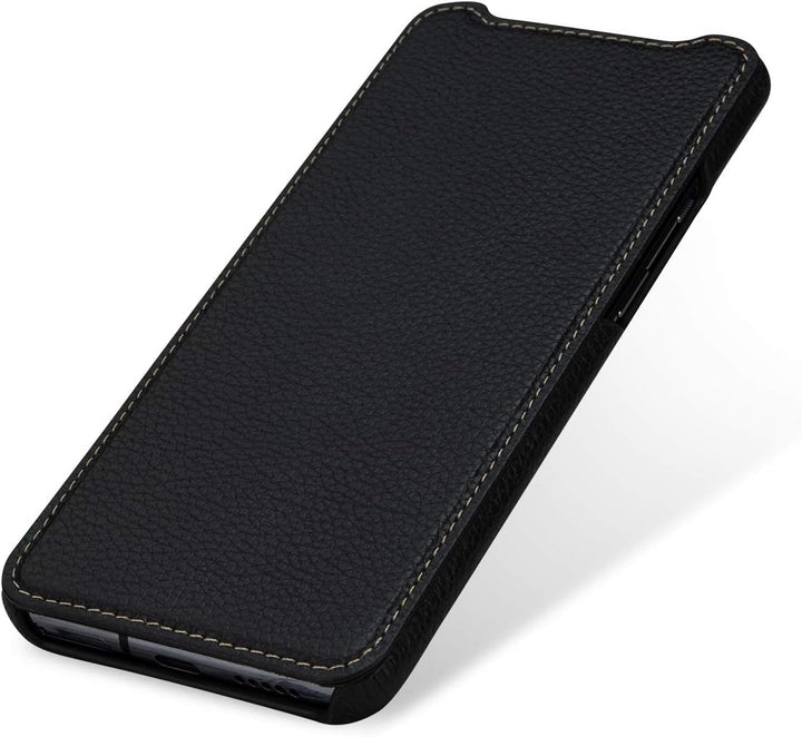 STILGUT Hülle geeignet für OnePlus 7T Lederhülle Book Type, schwarz OnePlus 7T schwarz, OnePlus 7T s