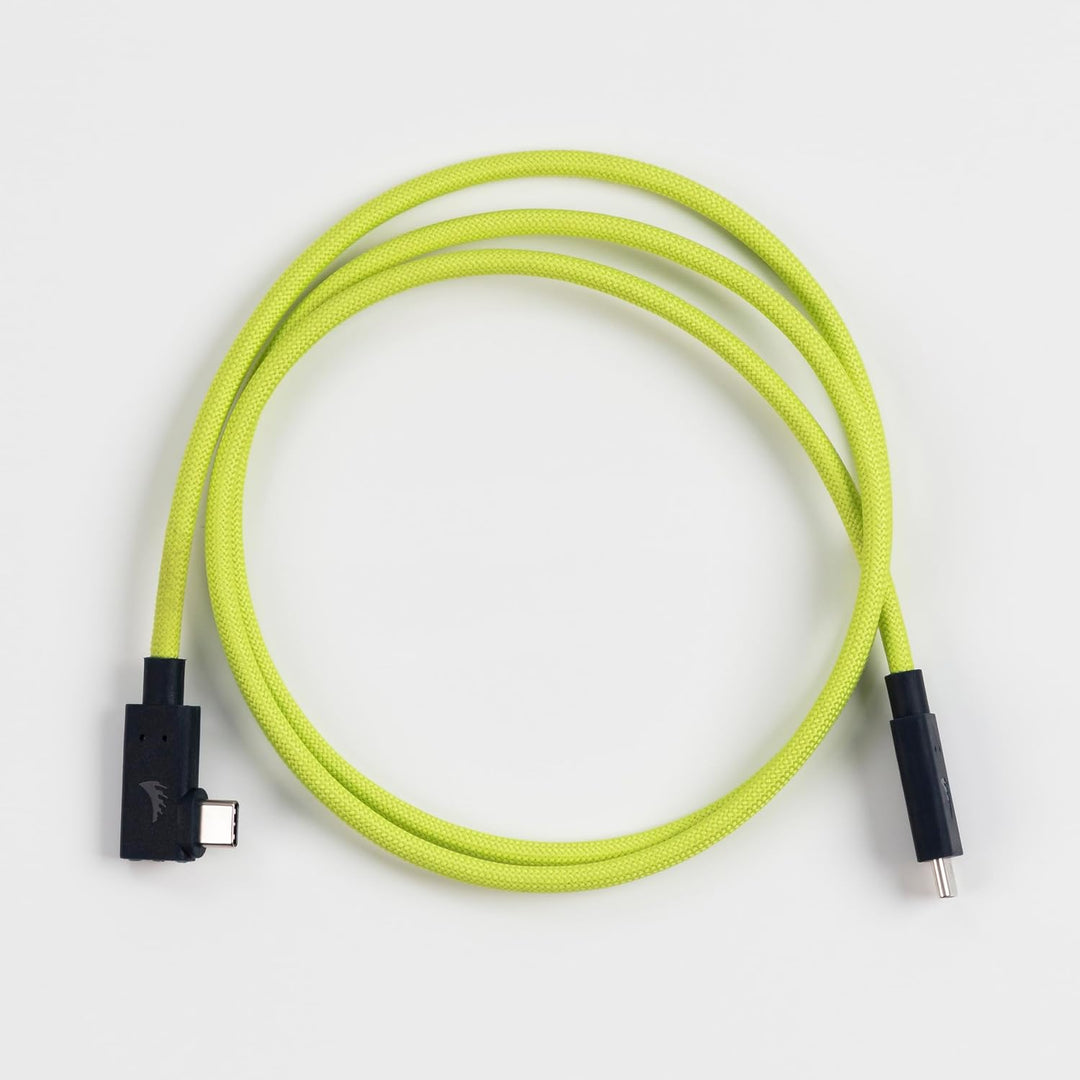 Angelbird USB-C 4.0 Solid Flex™ Cable Right-Angle Lime - 1 m - Full-Featured - für bis zu 40 Gb/s Da