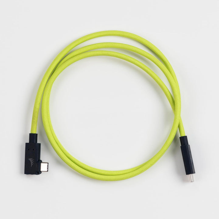Angelbird USB-C 4.0 Solid Flex™ Cable Right-Angle Lime - 1 m - Full-Featured - für bis zu 40 Gb/s Da