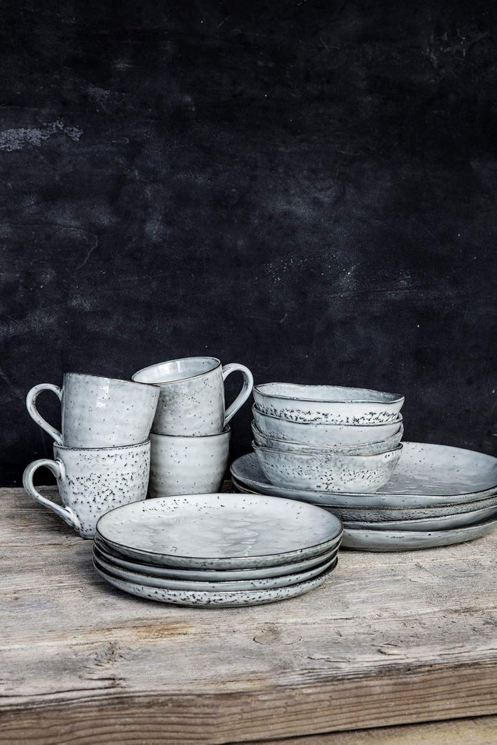 House Doctor Kuchenteller, Rustic, Grau/Blau, h: 2 cm, Dm: 20.5 cm Dia: 20.5 cm, H.: 2 cm, Dia: 20.5