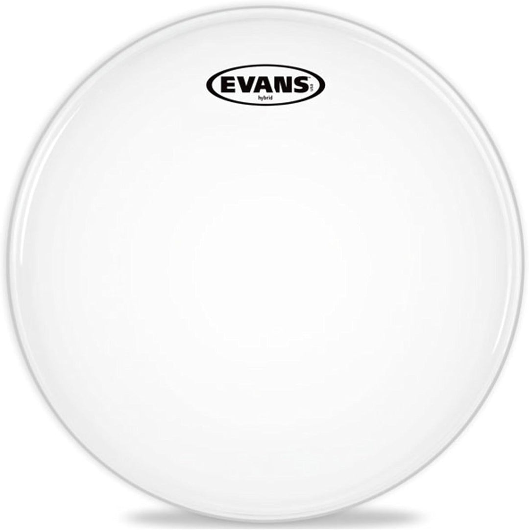Evans Hybrid White Marching Snaredrumfell, weiss, 13 Zoll Weisser Teig 13 Inch, Weisser Teig 13 Inch