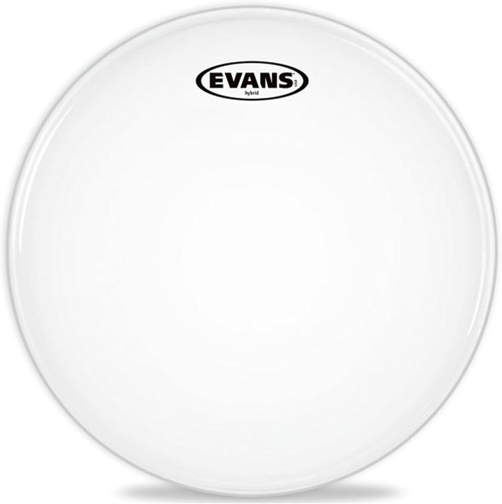 Evans Hybrid White Marching Snaredrumfell, weiss, 13 Zoll Weisser Teig 13 Inch, Weisser Teig 13 Inch