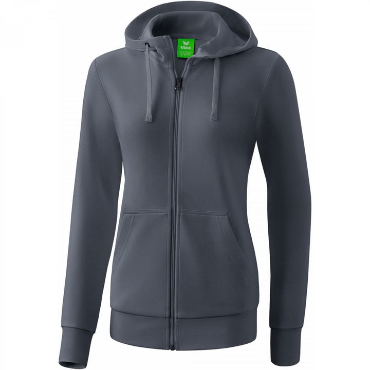 Erima Damen Basic Kapuzensweat Jacke 34 Slate Grey, 34 Slate Grey