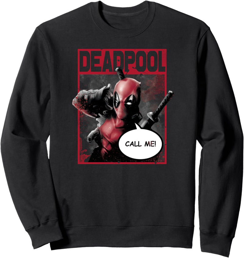 Marvel Deadpool CALL ME! Hand Gesture Wink Sweatshirt