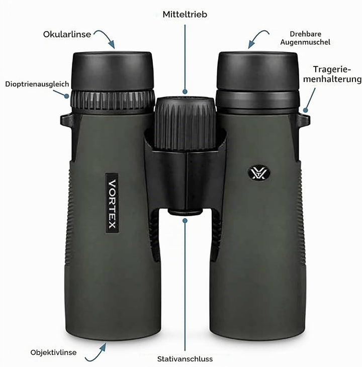 Vortex Optics Diamondback HD 10x50 New, DB-216, Grün, 10x50