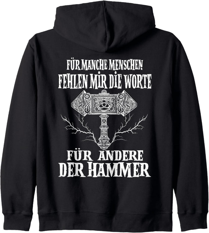Für Manche Menschen Fehlen Mir Die Worte Lustiges Wikinger Kapuzenjacke