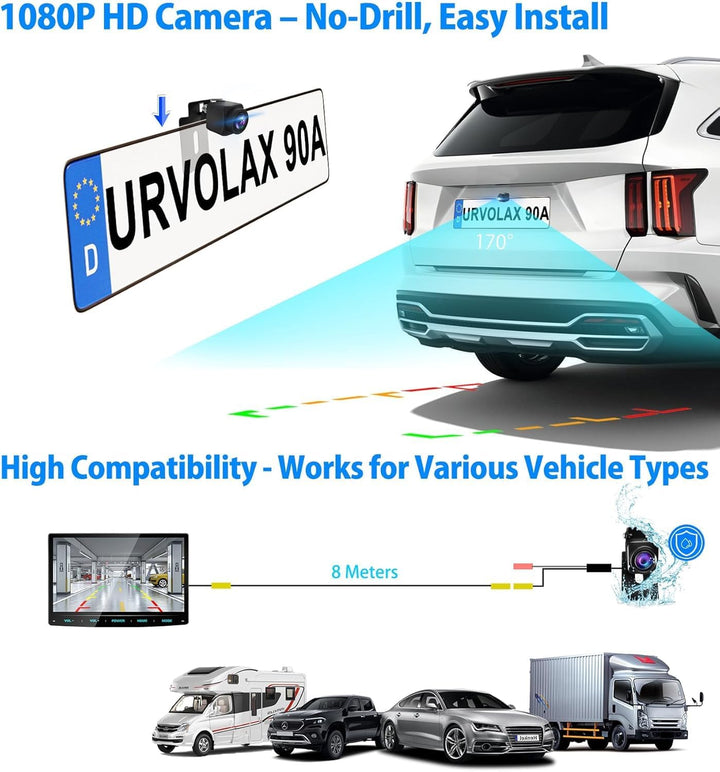 URVOLAX Android 13 Autoradio mit Bildschirm, 10.1 Zoll Wireless CarPlay Apple Android Auto Navi DAB+