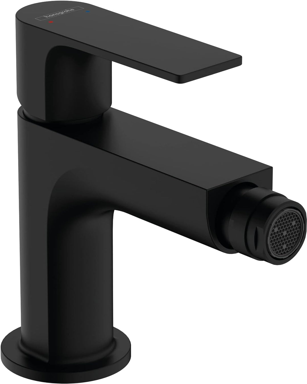 hansgrohe Einhebel-Bidetmischer Rebris E, Bidetarmatur mit Zugstange, wassersparend, Mattschwarz Mat
