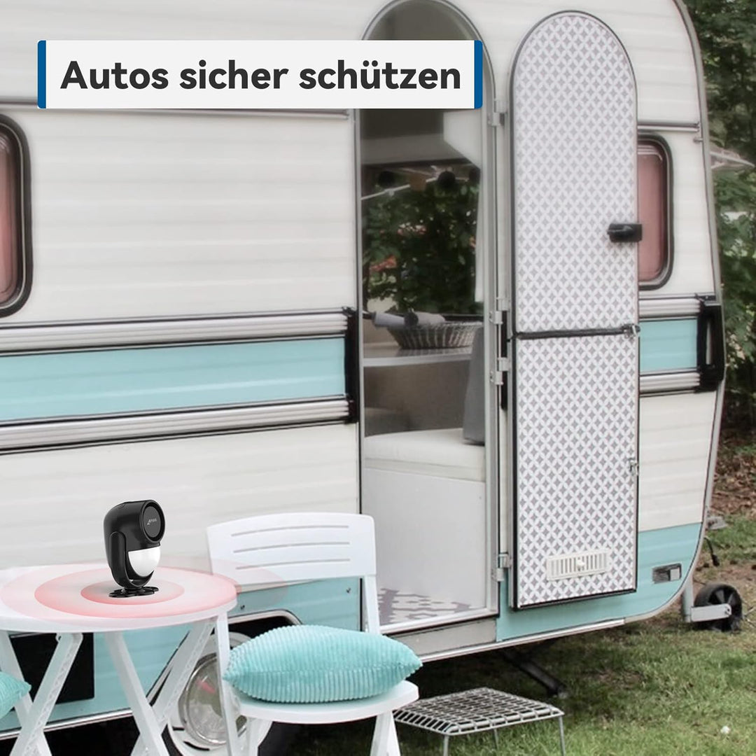CPVAN PIR Bewegungsmelder Alarm, Bewegungssensor mit Fernbedienung, 125 dB, Anti-Diebstahl Alarmanla