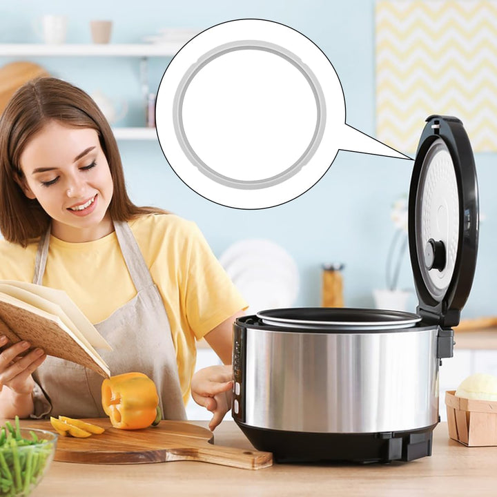 2er-Pack Silikon-Dichtungsringe, kompatibel für Instant Pot 6-Quart-Schnellkochtöpfe, Ersatz-Silikon