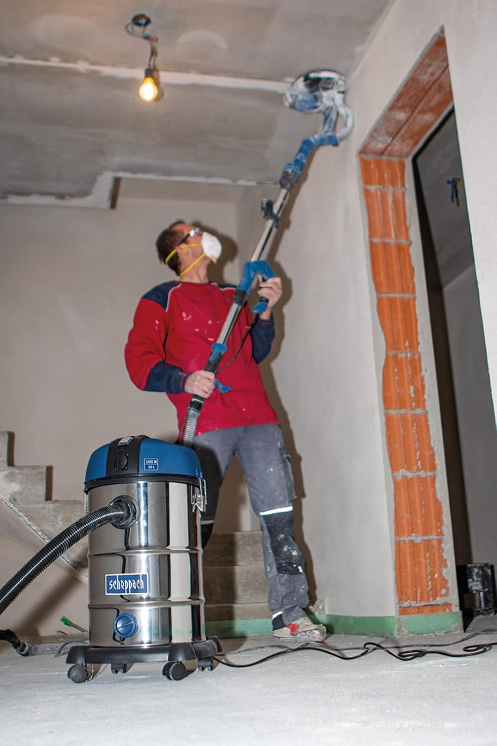 Scheppach NTS30 Premium 3in1 Nass- und Trockensauger 30L | Industriesauger mit Steckdose & Einschalt