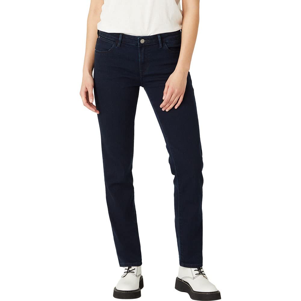 Wrangler Damen Straight Jeans 27W / 30L Blue Black, 27W / 30L Blue Black