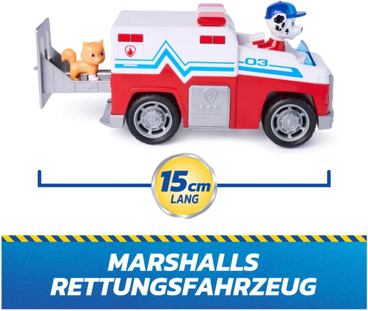 PAW PATROL - Search &amp; Rescue: Marshalls Rettungsfahrzeug, Fahrzeug mit Rückziehmotor, ca. 15cm, inkl