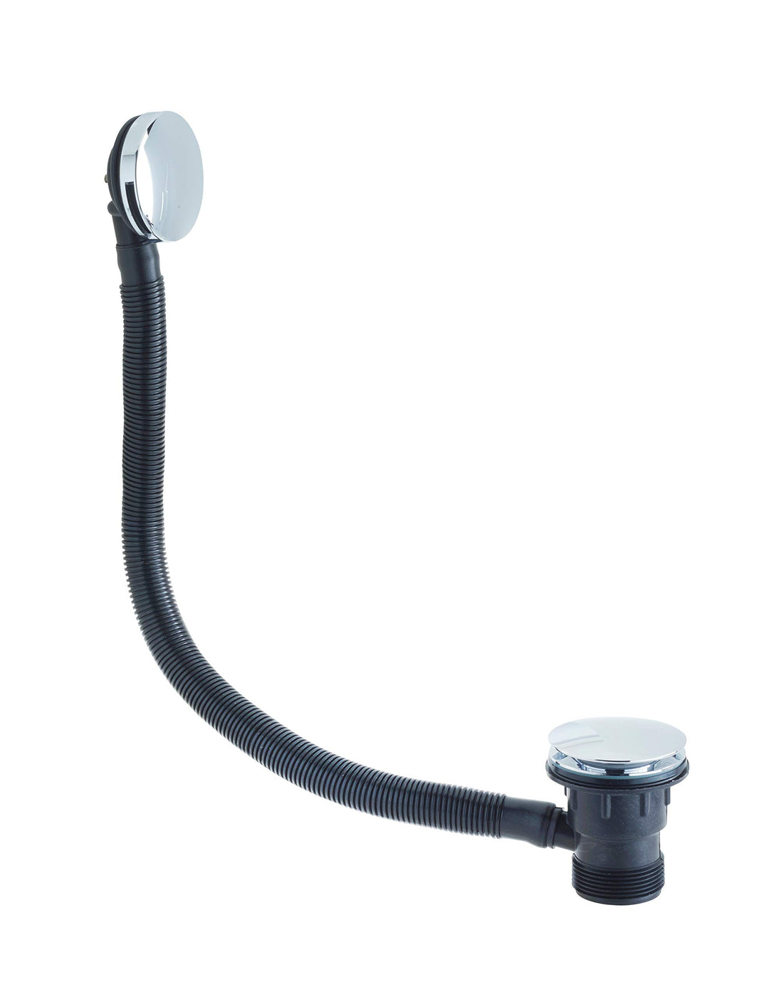 Bristan W BATH03 C Runder Klicker Badewannenablauf mit Überlauf C, Chrome, Round Clicker, Round Clic