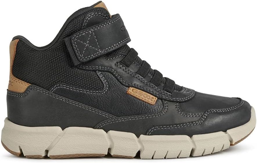 Geox Jungen J Flexyper Boy E Backpacking Boot, Schwarz