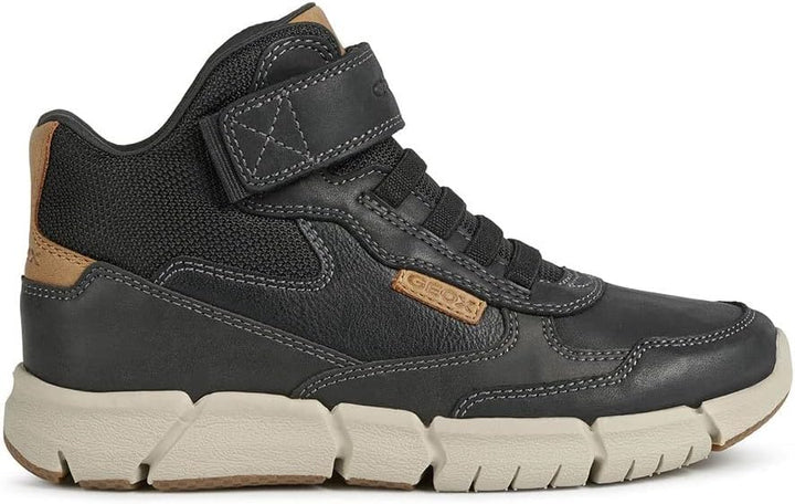 Geox Jungen J Flexyper Boy E Backpacking Boot, Schwarz