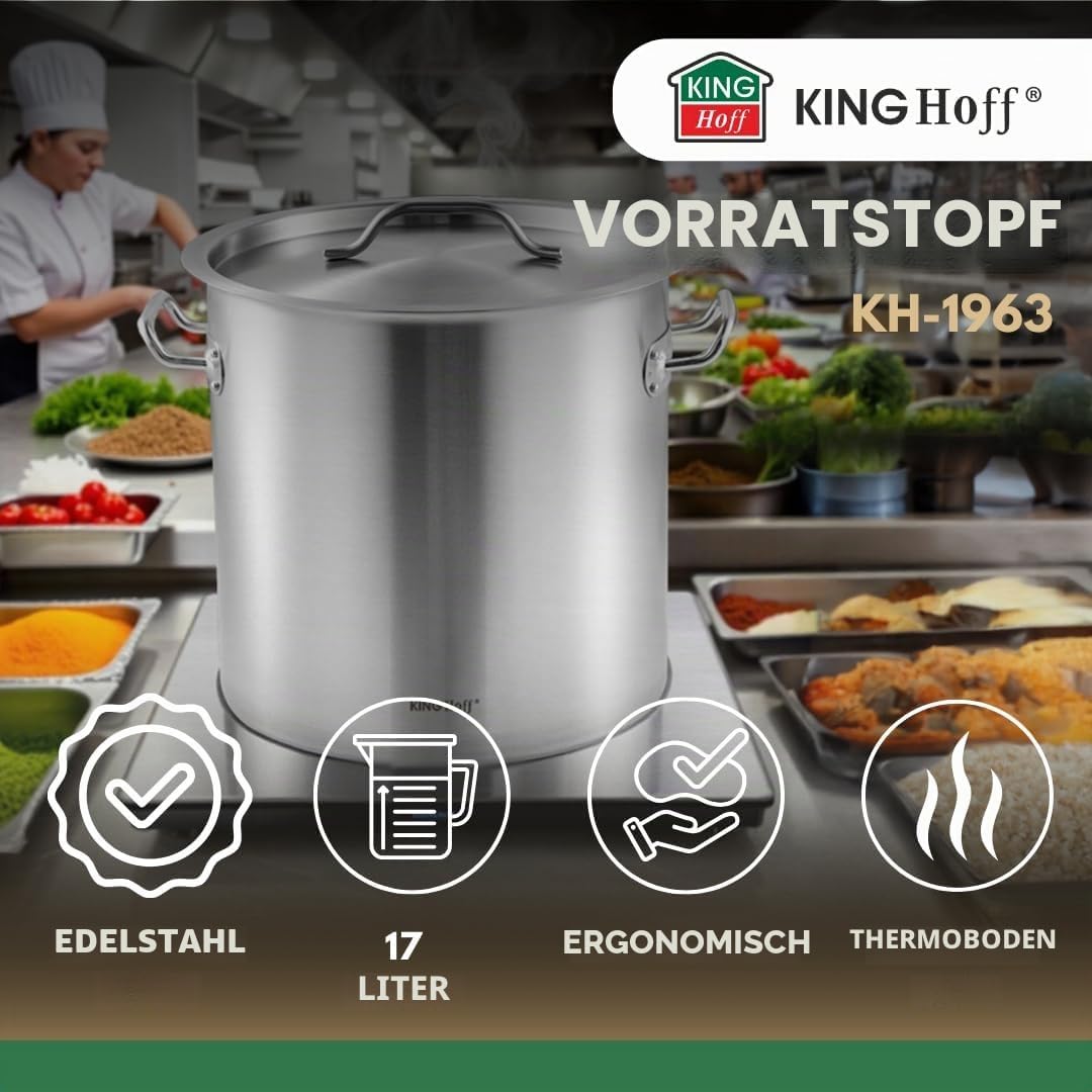 Gastronomischer Topf Kochtopf 32 cm 25L EdelstahL Kinghoff KH-1963