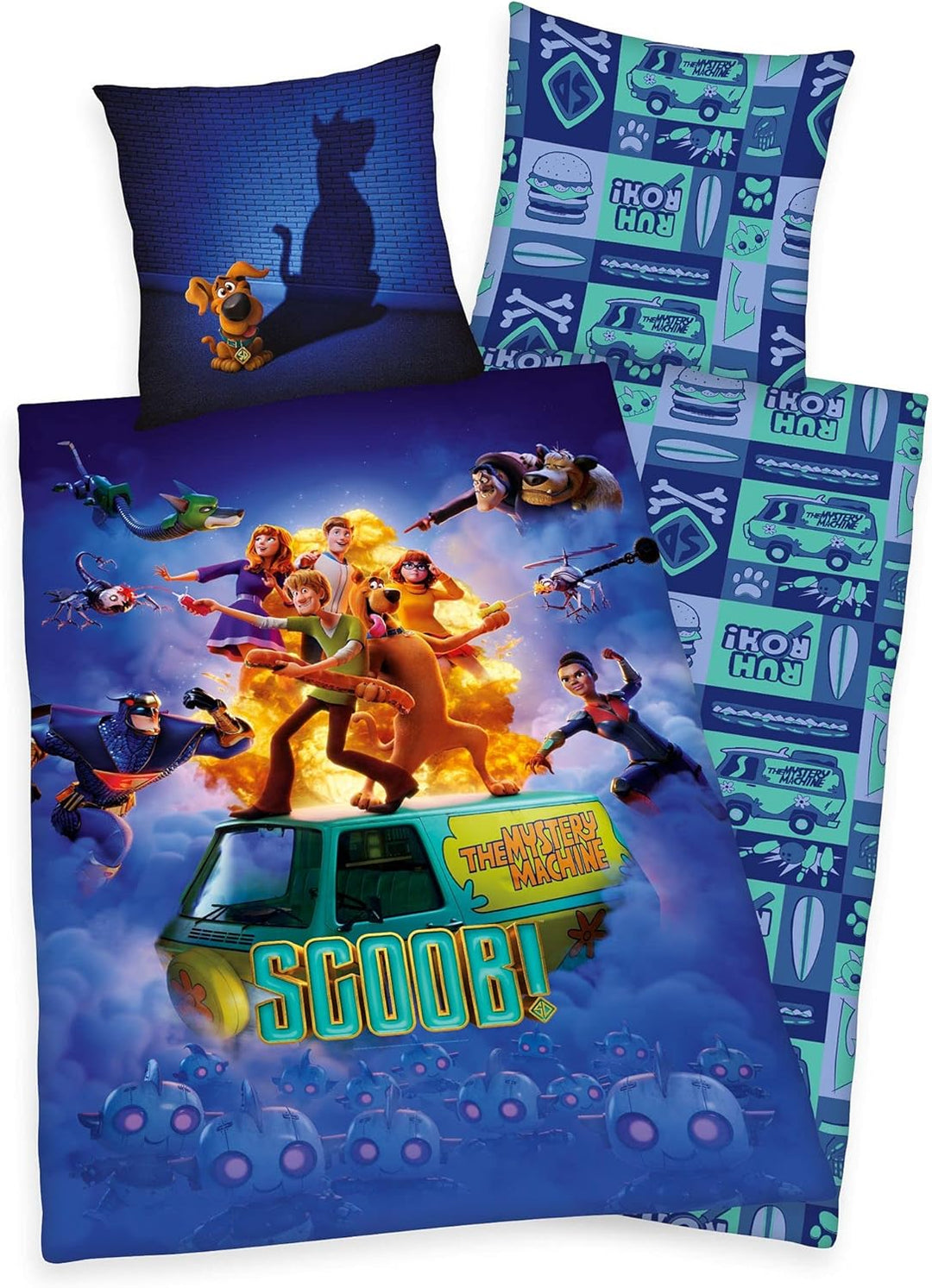 Herding Bettwäsche Scooby DOO 135 x 200cm 100% Baumwolle