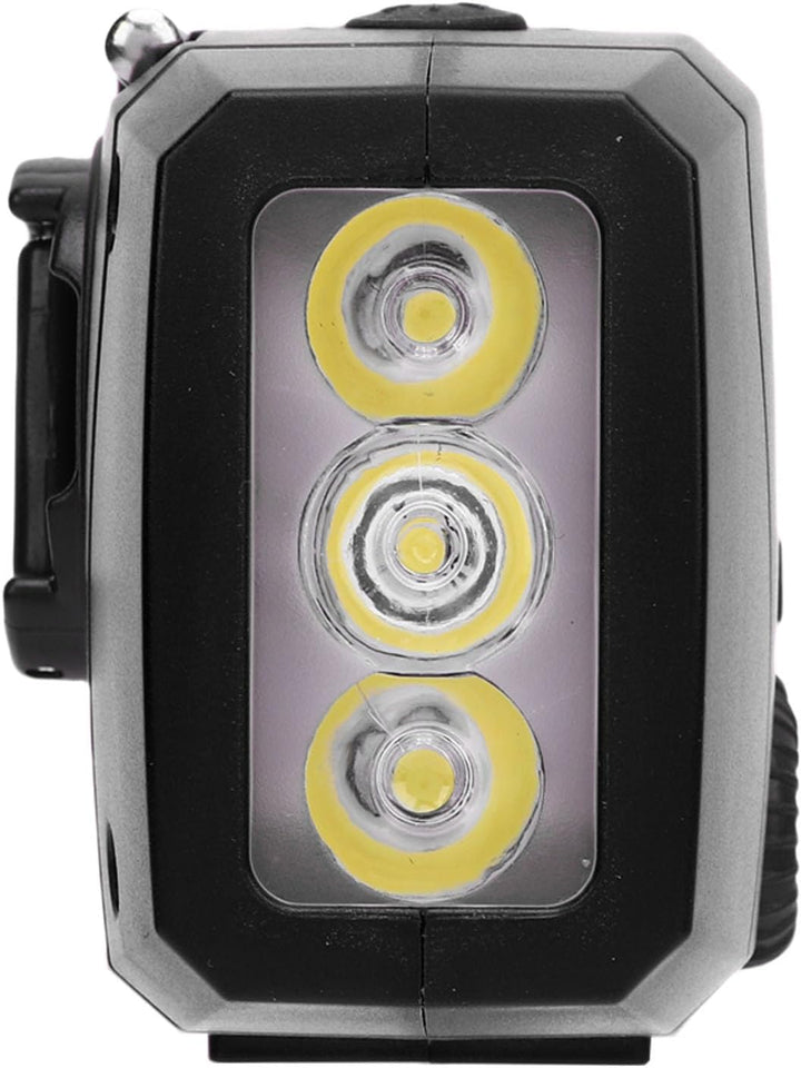 Garosa Solar-Handkurbel-Notfallradio 2000 MAh mit AM FM WB Wetteralarm-LED-Taschenlampe für Outdoor-