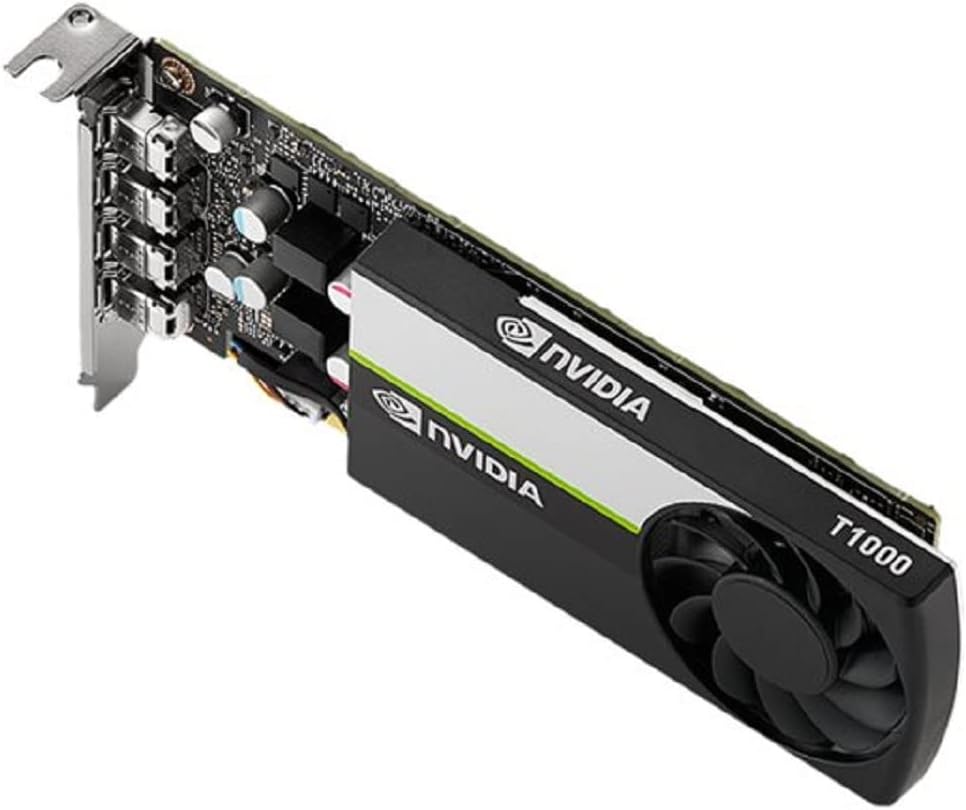 PNY VGA-kompatibler Quadro T1000 8GB LP OEM-Version, VCNT1000-8GB-SB, Schwarz