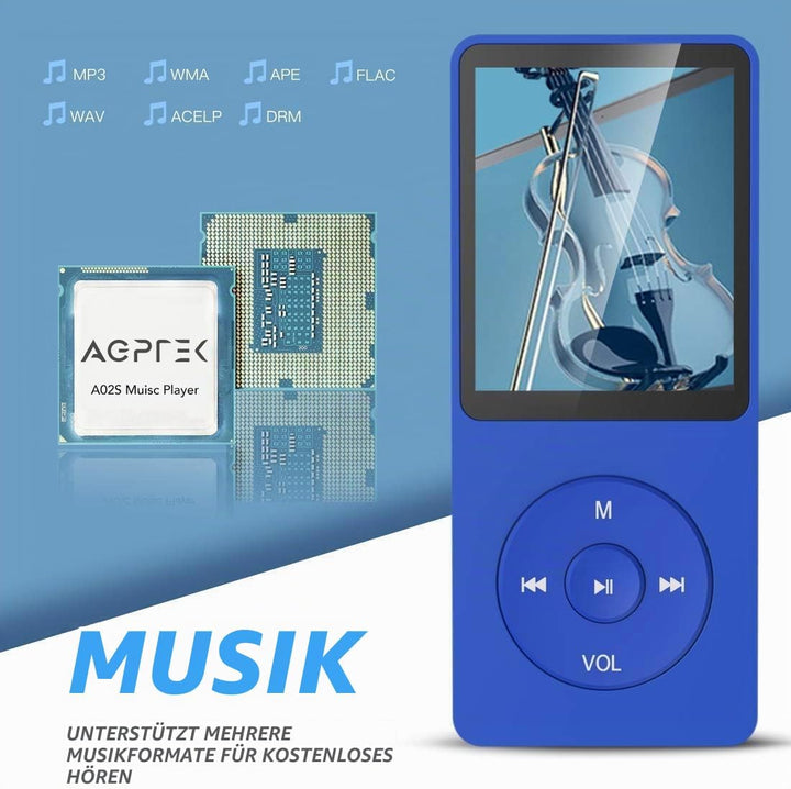 AGPTEK 8GB MP3-Player 70 Stunden Wiedergabe, Farbe