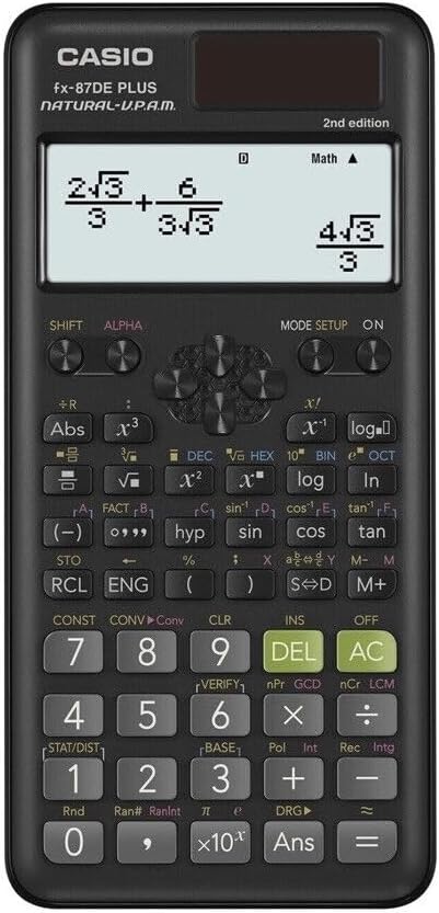 CALCUSO Standardpaket: Casio FX-87DE Plus 2 technisch-wissenschaftlicher Taschenrechner + WYNGS Schu