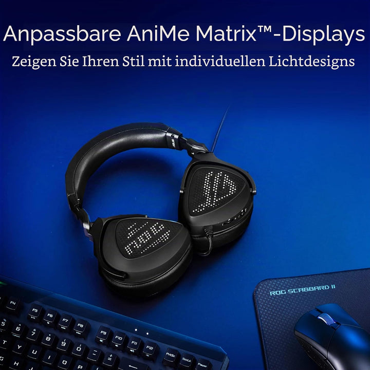 ASUS ROG Delta S Animate Leichtes USB-C-Gaming-Headset mit KI-Rauschunterdrückung Mikrofon, MQA-Rend
