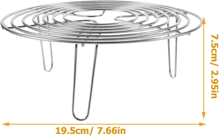 HEMOTON 20X7cm Kuchengitter Dämpfeinsatz Dampfgarer Steamer Rack Dämpfen Rack Edelstahl Strapazierfä